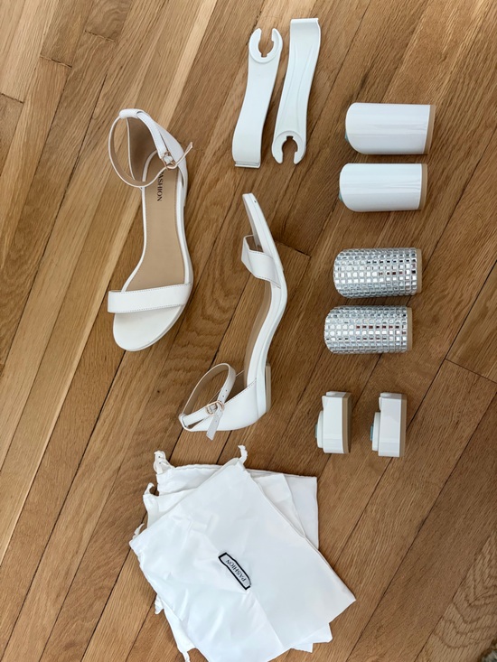 Pashion Footwear Shoes - Pashion Footwear Pashionista White Ankle-Strap Block Heel Sandals